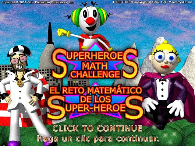 Game cover: Superheroes Math Challenge