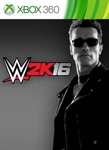 Game cover: WWE 2K16: Arnold 'The Terminator' Schwarzenegger Pack