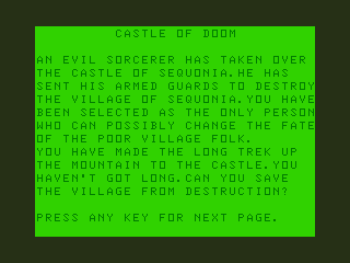 Game cover: Castle of Doom