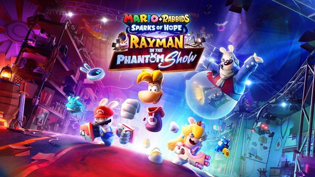 Game cover: Mario + Rabbids: Sparks of Hope - Rayman in the Phantom Show