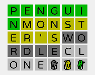 Game cover: Penguin Monster's Wordle