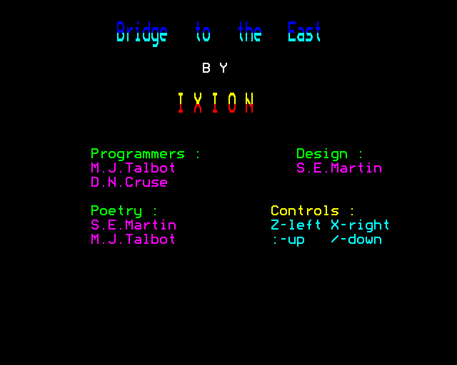 Game cover: Bridge to the East