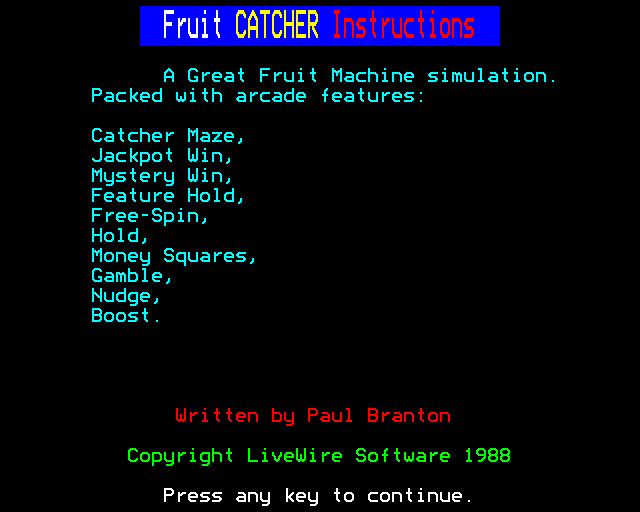 Game cover: Fruit Catcher