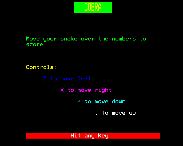 Game cover: Cobra/Robo Swamp