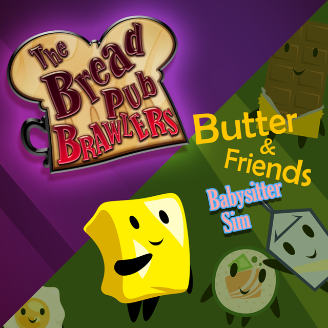 Game cover: The Bread Pub Brawlers / Butter & Friends: Babysitter Sim