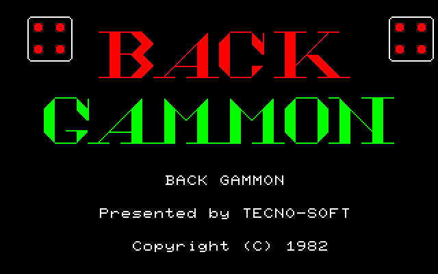 Game cover: Back Gammon