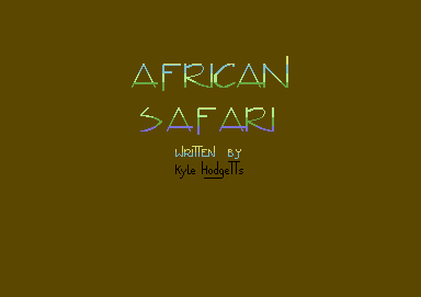 Game cover: African Safari