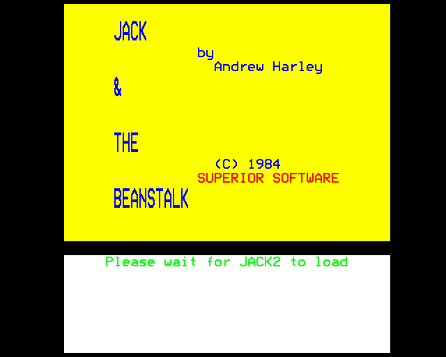 Game cover: Jack and the Beanstalk