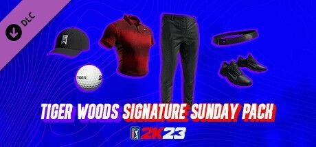 Game cover: PGA Tour 2K23: Tiger Woods Signature Sunday Pack