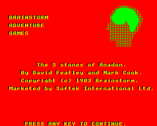 Game cover: Five Stones of Anadon