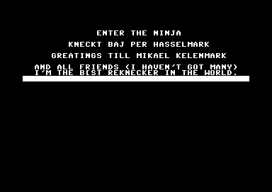 Game cover: Enter the Ninja