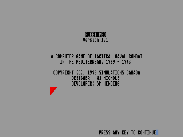 Game cover: Fleet Med: Tactical Naval Combat in the Mediterranean, 1939 - 1943