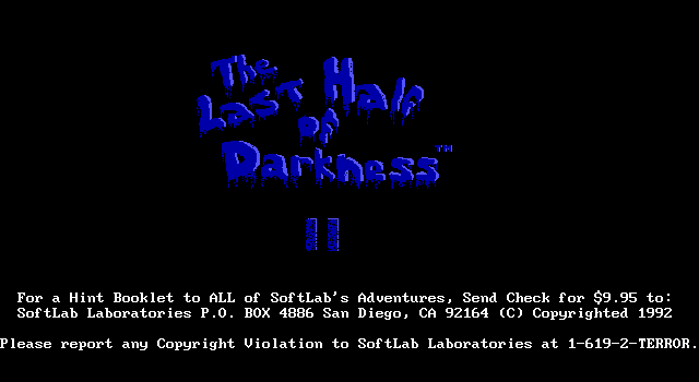 Game cover: Last Half of Darkness II