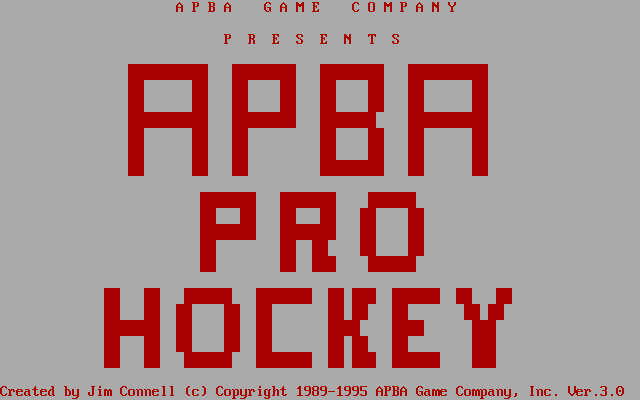 Game cover: APBA Pro Hockey Game