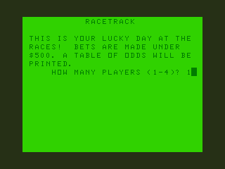 Game cover: Racetrack