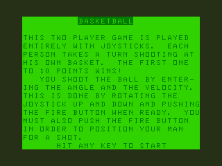 Game cover: Basketball