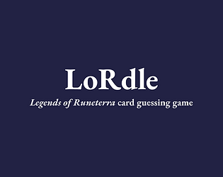Game cover: LoRdle