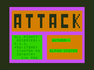 Game cover: Attack