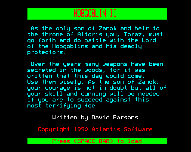 Game cover: Hobgoblin II