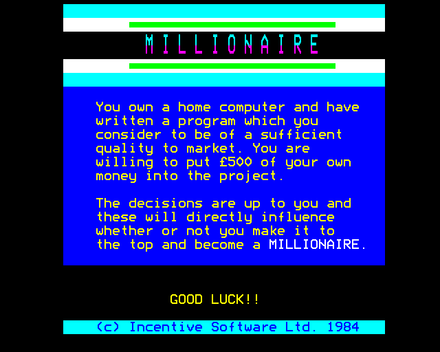 Game cover: Millionaire
