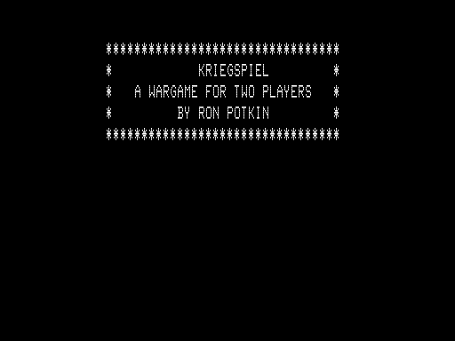 Game cover: Kriegspiel