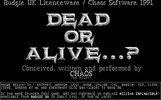 Game cover: Dead or Alive...?