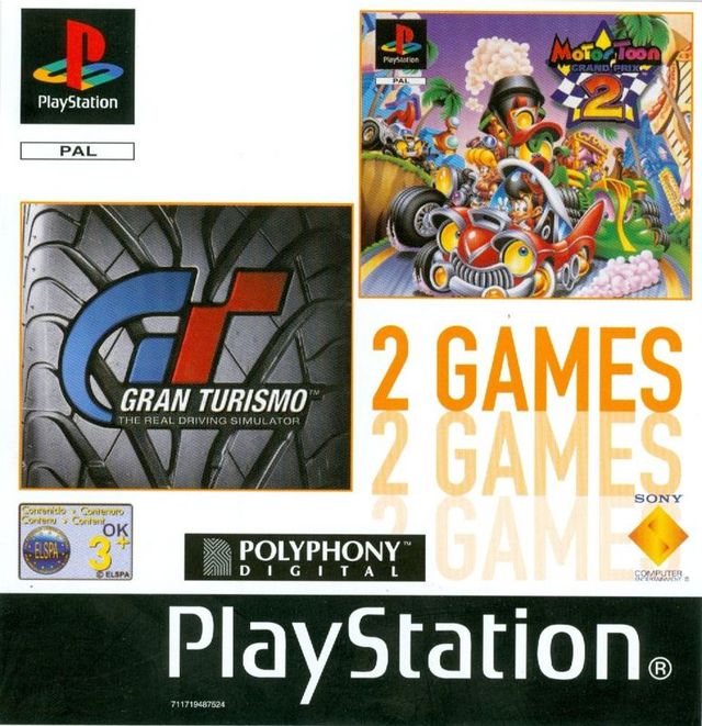 Game cover: 2 Games: Gran Turismo / Motor Toon Grand Prix 2