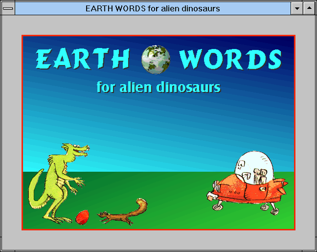Game cover: Earth Words for Alien Dinosaurs