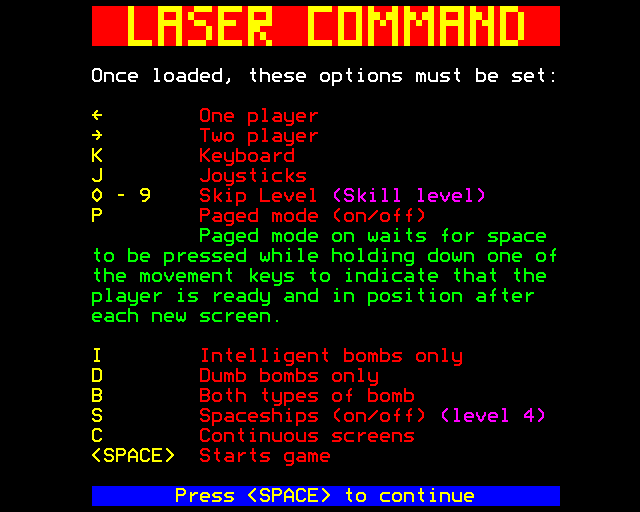 Game cover: Laser Command