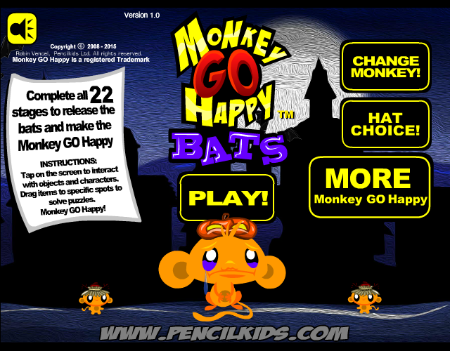 Game cover: Monkey Go Happy: Bats