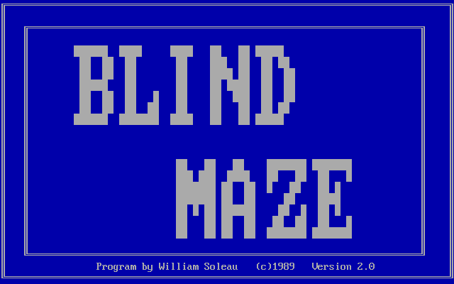 Game cover: Blind Maze