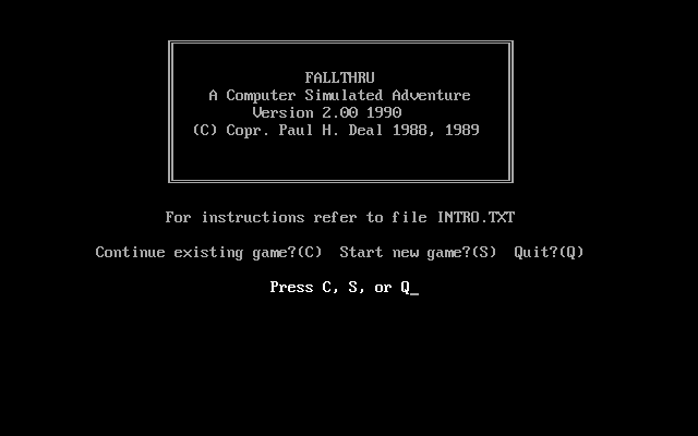 Game cover: FallThru