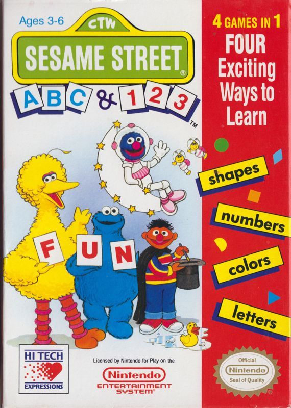 Game cover: Sesame Street 1 2 3 / Sesame Street A B C