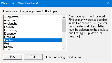 Game cover: Word Solitaire