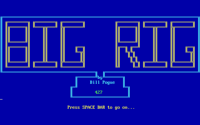 Game cover: Big Rig