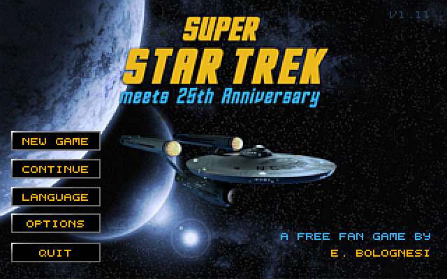 Game cover: Super Star Trek meets 25th Anniversary