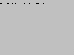 Game cover: Wild Words