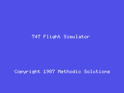 Game cover: 747 Flight Simulator