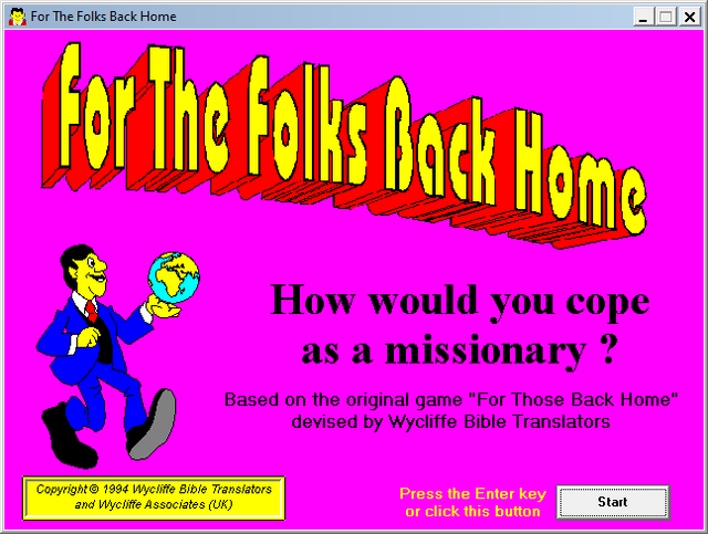 Game cover: For The Folks Back Home