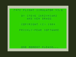 Game cover: 747C Flight Simulator