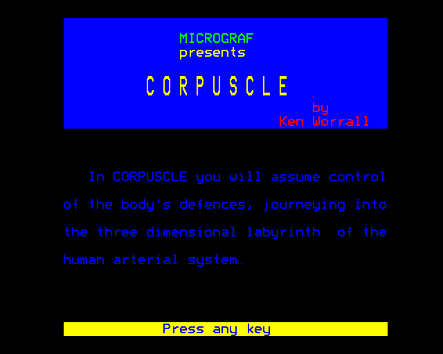 Game cover: Corpuscle