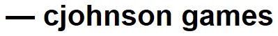 Logo: cjohnson games