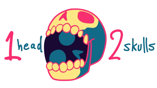 Logo: 1 head 2 skulls