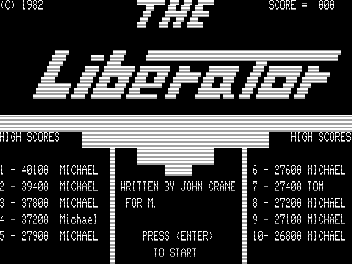 Game cover: The Liberator