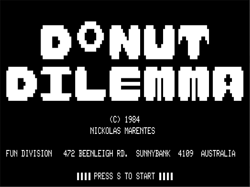 Game cover: Donut Dilemma