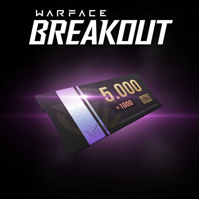 Game cover: Warface: Breakout - 5000 Coins (+1000 bonus)