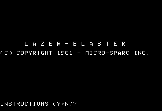 Game cover: Lazer-Blaster