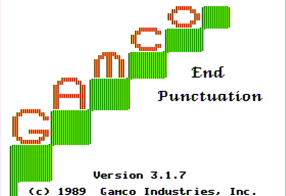 Game cover: End Punctuation