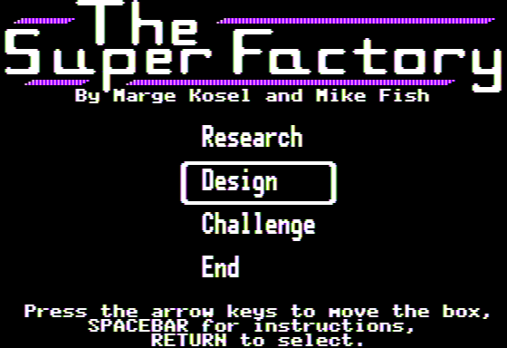 Game cover: The Super Factory