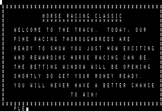 Game cover: Horse Racing Classic